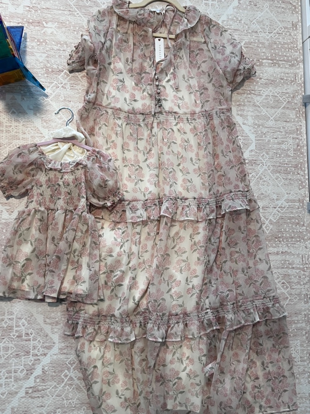 Noralee Millie Dress in Pink Hydrangea - Mommy and mini Matching Set